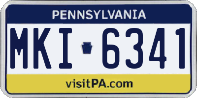 PA license plate MKI6341