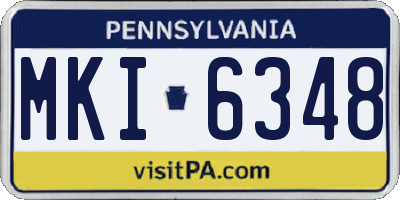PA license plate MKI6348