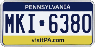 PA license plate MKI6380
