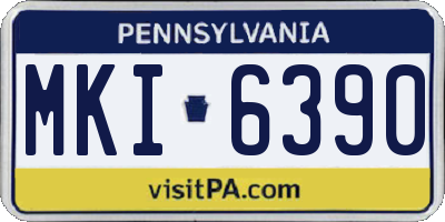 PA license plate MKI6390