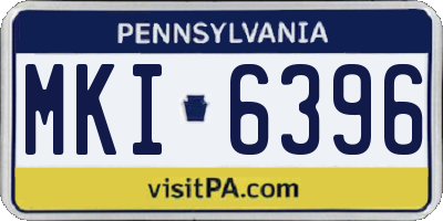 PA license plate MKI6396