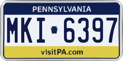 PA license plate MKI6397