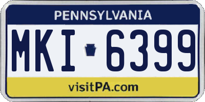 PA license plate MKI6399