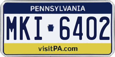 PA license plate MKI6402