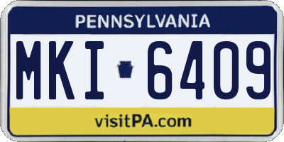 PA license plate MKI6409
