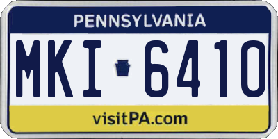 PA license plate MKI6410
