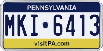 PA license plate MKI6413
