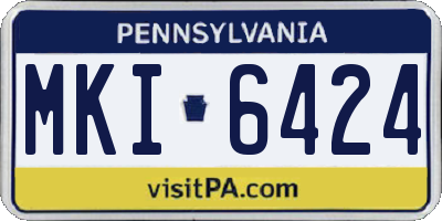 PA license plate MKI6424