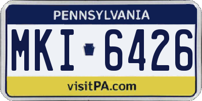 PA license plate MKI6426