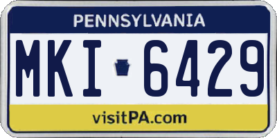 PA license plate MKI6429