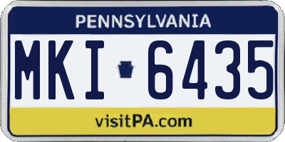 PA license plate MKI6435