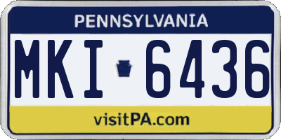 PA license plate MKI6436