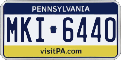 PA license plate MKI6440