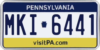 PA license plate MKI6441