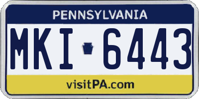 PA license plate MKI6443
