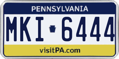PA license plate MKI6444