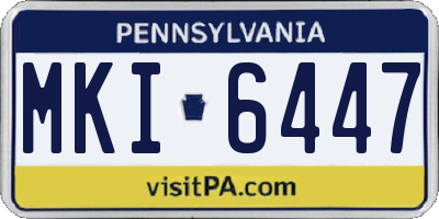 PA license plate MKI6447