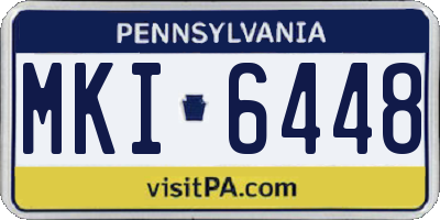 PA license plate MKI6448