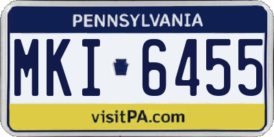 PA license plate MKI6455