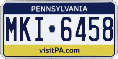 PA license plate MKI6458