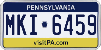 PA license plate MKI6459