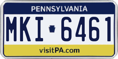 PA license plate MKI6461