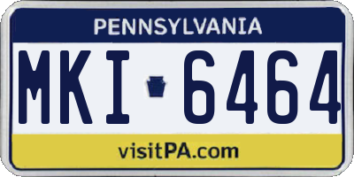 PA license plate MKI6464
