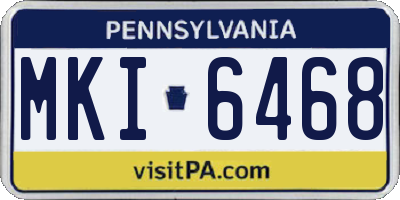 PA license plate MKI6468