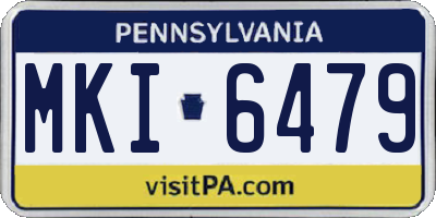 PA license plate MKI6479