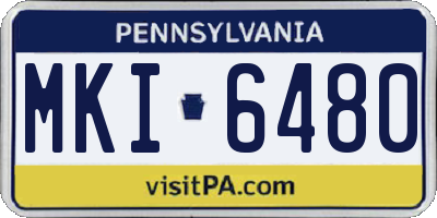PA license plate MKI6480