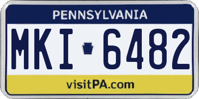 PA license plate MKI6482