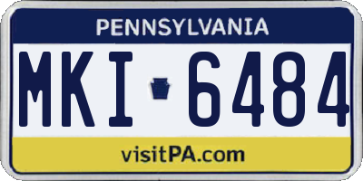 PA license plate MKI6484