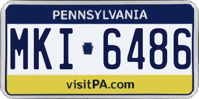 PA license plate MKI6486
