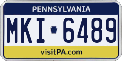 PA license plate MKI6489