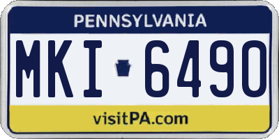 PA license plate MKI6490