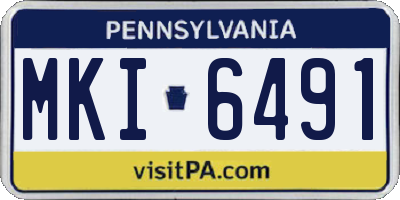 PA license plate MKI6491