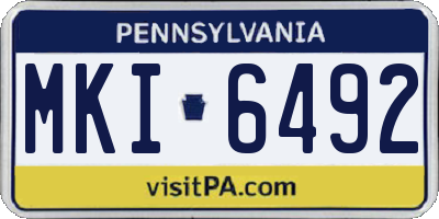 PA license plate MKI6492