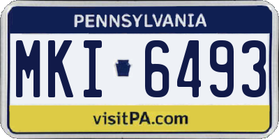 PA license plate MKI6493