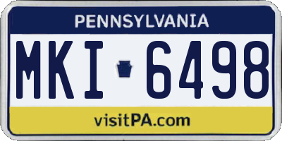 PA license plate MKI6498