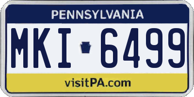 PA license plate MKI6499