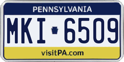 PA license plate MKI6509