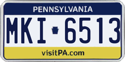 PA license plate MKI6513