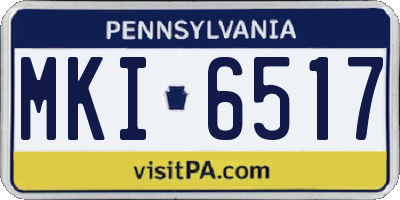 PA license plate MKI6517