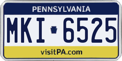 PA license plate MKI6525