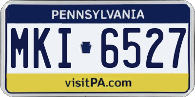 PA license plate MKI6527