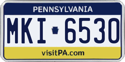PA license plate MKI6530