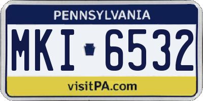 PA license plate MKI6532
