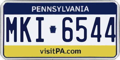 PA license plate MKI6544