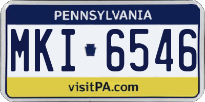 PA license plate MKI6546