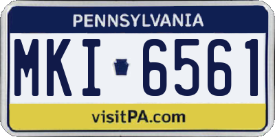 PA license plate MKI6561